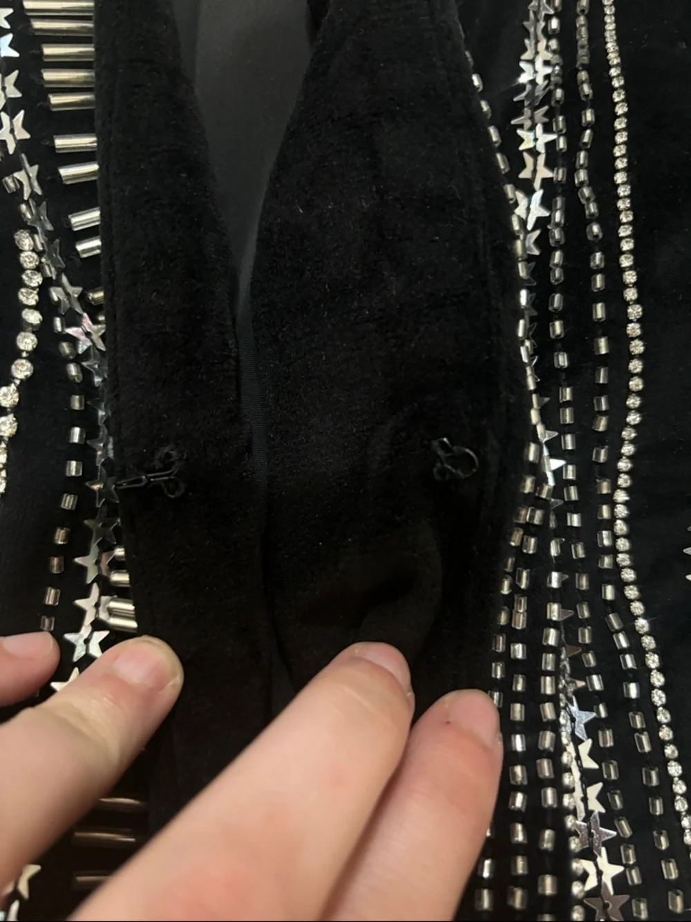 Boston Proper Size Medium Bedazzled Blazer w/Beads, Rhinestones, & Stars
